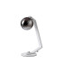Cortland Table Lamp 1 Light G9 White/Polished Chrome/Smoke Ribbed Round Glass-4