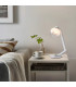 Cortland Table Lamp 1 Light G9 White/Polished Chrome/White Two-Tone Snow Specks Round Glass-4