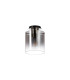 Ghent 20cm Round Ceiling Flush 1 Light Flush Fitting E27 Polished Nickel/Black/Smoke Fade Glass-4