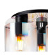 Ghent 37cm Round Ceiling Flush 3 Light Flush Fitting Black/Iridescent Fade Glass-5