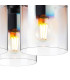 Ghent 37cm Round Ceiling Flush 3 Light Flush Fitting Black/Iridescent Fade Glass-6
