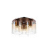 Ghent 37cm Round Ceiling Flush 3 Light Flush Fitting Mocha/Amber Fade Glass-1