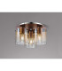 Ghent 37cm Round Ceiling Flush 3 Light Flush Fitting Mocha/Amber Fade Glass-3