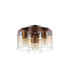 Ghent 37cm Round Ceiling Flush 3 Light Flush Fitting Mocha/Amber Fade Glass-4
