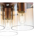 Ghent 37cm Round Ceiling Flush 3 Light Flush Fitting Mocha/Amber Fade Glass-6