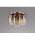 Ghent 37cm Round Ceiling Flush 3 Light Flush Fitting Mocha/Amber Fade Glass-7