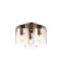 Ghent 37cm Round Ceiling Flush 3 Light Flush Fitting Mocha/Iridescent Fade Glass-1