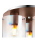 Ghent 37cm Round Ceiling Flush 3 Light Flush Fitting Mocha/Iridescent Fade Glass-5