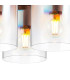 Ghent 37cm Round Ceiling Flush 3 Light Flush Fitting Mocha/Iridescent Fade Glass-6