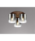 Ghent 37cm Round Ceiling Flush 3 Light Flush Fitting Mocha/Smoke Fade Glass-3
