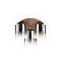Ghent 37cm Round Ceiling Flush 3 Light Flush Fitting Mocha/Smoke Fade Glass-4