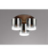 Ghent 37cm Round Ceiling Flush 3 Light Flush Fitting Mocha/Smoke Fade Glass-7
