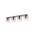 Ghent Linear Ceiling Flush 4 Light Flush Fitting Black/Iridescent Fade Glass-4