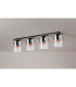 Ghent Linear Ceiling Flush 4 Light Flush Fitting Black/Iridescent Fade Glass-7