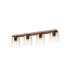 Ghent Linear Ceiling Flush 4 Light Flush Fitting Mocha/Amber Fade Glass-1