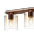 Ghent Linear Ceiling Flush 4 Light Flush Fitting Mocha/Amber Fade Glass-5