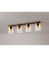 Ghent Linear Ceiling Flush 4 Light Flush Fitting Mocha/Amber Fade Glass-7