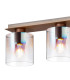 Ghent Linear Ceiling Flush 4 Light Flush Fitting Mocha/Iridescent Fade Glass-5