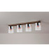 Ghent Linear Ceiling Flush 4 Light Flush Fitting Mocha/Iridescent Fade Glass-7