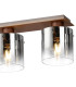 Ghent Linear Ceiling Flush 4 Light Flush Fitting Mocha/Smoke Fade Glass-6