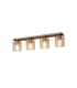 Ghent Linear Ceiling Flush 4 Light Flush Fitting Mocha/Amber Glass-1