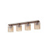 Ghent Linear Ceiling Flush 4 Light Flush Fitting Mocha/Amber Glass-4