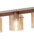 Ghent Linear Ceiling Flush 4 Light Flush Fitting Mocha/Amber Glass-6