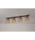 Ghent Linear Ceiling Flush 4 Light Flush Fitting Mocha/Amber Glass-7