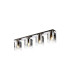 Ghent Linear Ceiling Flush 4 Light Flush Fitting Polished Nickel/Black/Smoke Fade Glass-1