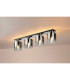 Ghent Linear Ceiling Flush 4 Light Flush Fitting Polished Nickel/Black/Smoke Fade Glass-3