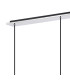 Ghent Linear Pendant 3 Light Adjustable E27 Black/Iridescent Fade Glass-7
