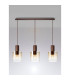Ghent Linear Pendant 3 Light Adjustable E27 Mocha/Amber Fade Glass-3