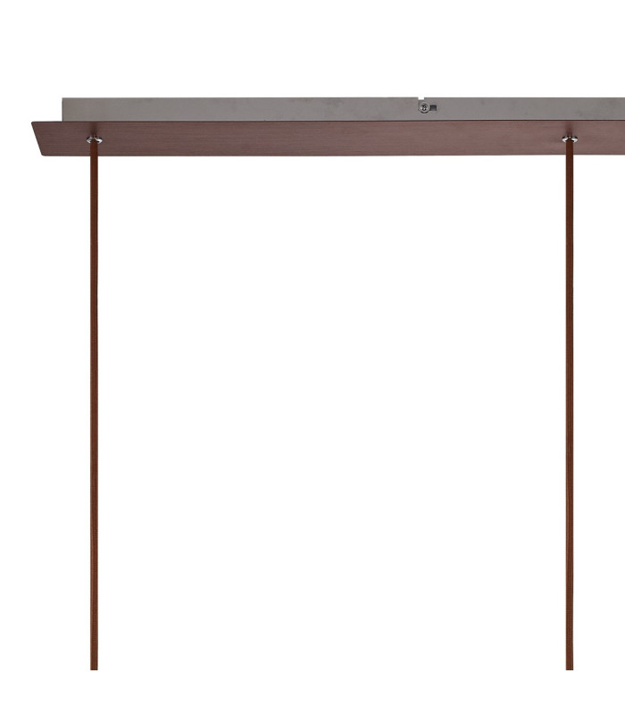 Ghent Linear Pendant 3 Light Adjustable E27 Mocha/Amber Fade Glass-5