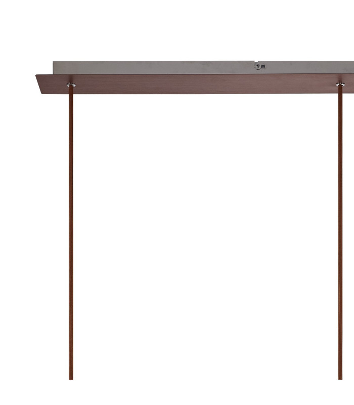 Ghent Linear Pendant 3 Light Adjustable E27 Mocha/Smoke Fade Glass-5