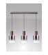 Ghent Linear Pendant 3 Light Adjustable E27 Mocha/Smoke Fade Glass-7