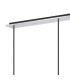 Ghent Linear Pendant 3 Light Adjustable E27 Polished Nickel/Black/Amber Fade Glass-7