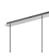 Ghent Linear Pendant 3 Light Adjustable E27 Polished Nickel/Black/Iridescent Fade Glass-7