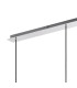 Ghent Linear Pendant 3 Light Adjustable E27 Polished Nickel/Black/Smoke Fade Glass-7
