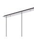 Ghent Linear Pendant 4 Light Adjustable E27 Black/Polished Chrome/Amber Fade Glass-5