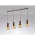 Ghent Linear Pendant 4 Light Adjustable E27 Mocha/Amber Glass-3
