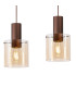 Ghent Linear Pendant 4 Light Adjustable E27 Mocha/Amber Glass-7