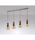 Ghent Linear Pendant 4 Light Adjustable E27 Mocha/Amber Glass-9