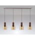 Ghent Linear Pendant 4 Light Adjustable E27 Mocha/Amber Glass-11