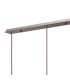 Ghent Linear Pendant 4 Light Adjustable E27 Mocha/Amber Fade Glass-5