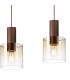 Ghent Linear Pendant 4 Light Adjustable E27 Mocha/Amber Fade Glass-6