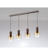 Ghent Linear Pendant 4 Light Adjustable E27 Mocha/Amber Fade Glass-7