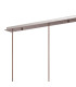 Ghent Linear Pendant 4 Light Adjustable E27 Mocha/Iridescent Fade Glass-6