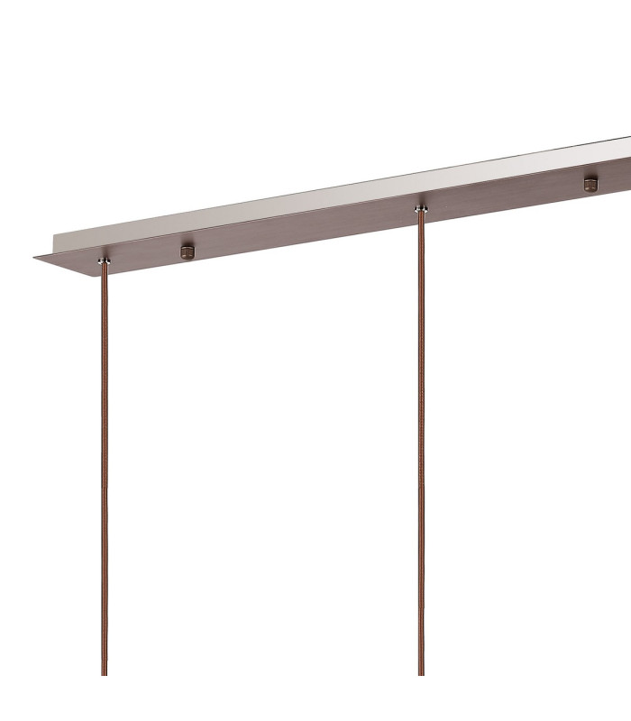 Ghent Linear Pendant 4 Light Adjustable E27 Mocha/Smoke Fade Glass-6