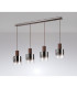 Ghent Linear Pendant 4 Light Adjustable E27 Mocha/Smoke Fade Glass-9