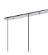 Ghent Linear Pendant 4 Light Adjustable E27 Polished Nickel/Black/Iridescent Fade Glass-5